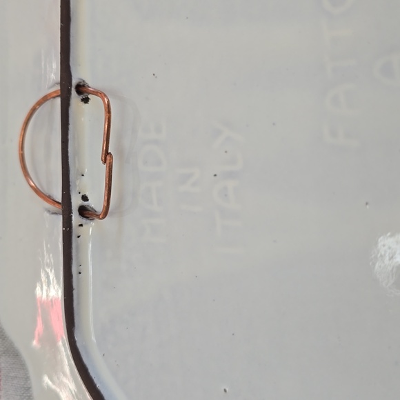 Vintage Ethan Allen Made In Italy Fatto A Mano Ceramic Serving Platter White - Picture 7 of 14